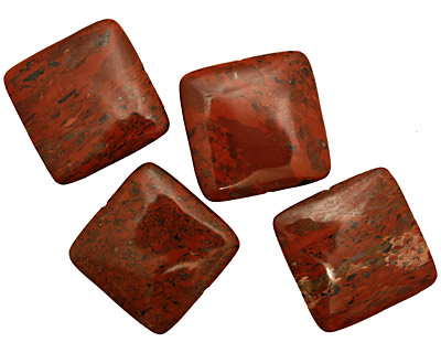 Brecciated Jasper Puff Square 40mm