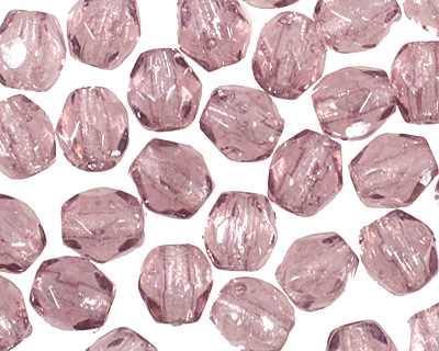 Czech Fire Polished Glass Mid. Amethyst Round 3mm