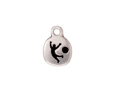 TierraCast Antique Silver (plated) Dance Charm w/ Glue In 12x16mm