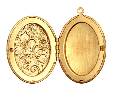 Brass Oval Garden Heirloom Locket 33x47mm