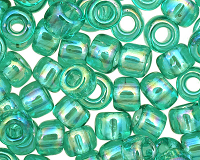 TOHO Transparent Rainbow Dark Peridot Round 6/0 Seed Bead