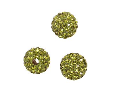 Olivine Pave Round 8mm