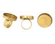 Brass Adjustable Ring Circle Bezel 27mm