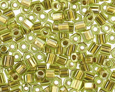 TOHO Peridot (with Gold Lining) Hex 11/0 Seed Bead