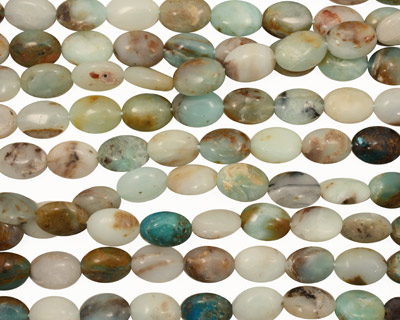 Peruvian Blue Opal Flat Oval 14x10mm