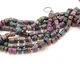 Ruby Zoisite (matte) Barrel Rondelle 10mm