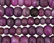 Purple Line Agate Faceted Rondelle Graduated 6-13x11-21mm