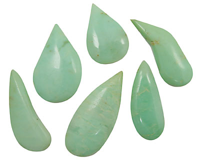 Chrysoprase Flat Freeform Drops 17x45-24x60mm