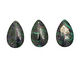 Azurite Malachite & Pyrite Teardrop Pendant 30x47mm