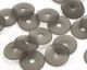 Transparent Black Recycled Glass Donut 25mm
