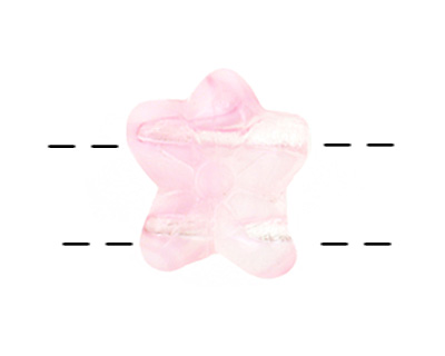 Czech Glass Ballerina 2-Hole Flower 11x13mm