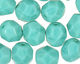 Czech Fire Polished Glass Opaque Turquoise Round 6mm