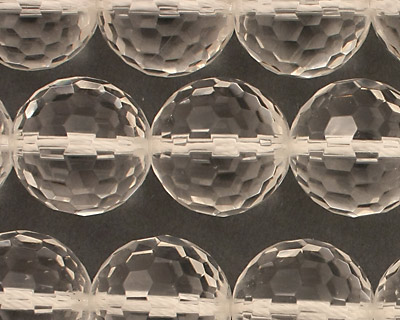 Rock Crystal Faceted Round 16mm