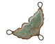 Gaea Ceramic Hand Painted Brick w/ White Free Love Wings Link 49x34mm
