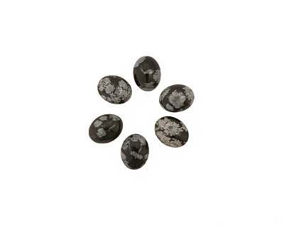 Snowflake Obsidian Oval Cabochon 8x10mm