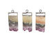 Amethyst Slice Pendant Set in Silver (plated) 12-13x27-29mm