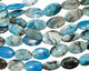 Brazil Blue Agate Flat Oval 27x18mm