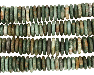 African Jade Disk Graduated 4x8-20mm