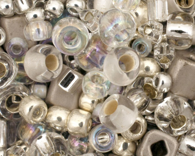 TOHO Junpaku Crystal/Silver Seed Bead Mix