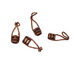 Antique Copper (plated) Hook & Eye Crimp Clasp 16x5mm (hook), 13x5mm (eye)