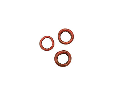 C-Koop Enameled Metal Ruby Red Ring 10-11mm