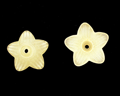Lucite Lemon 5 Petal Bellflower 23x22mm