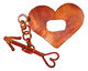 Patricia Healey Copper Heart & Arrow Toggle 42x30mm, 37mm bar