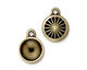 TierraCast Antique Brass (plated) Faceted Drop 14x17mm