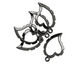 Artistic Wire Hematite Curved Heart Wrapper 20x31mm