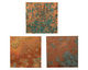 Lillypilly Mottled Groovy Circles Embossed Patina Copper Sheet 3"x3", 36 gauge