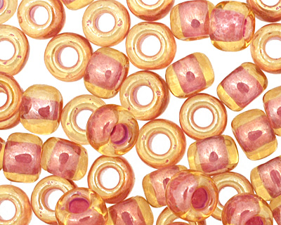 TOHO Light Topaz (with Pink Lining) Round 6/0 Seed Bead