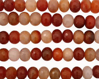 Carnelian (natural) Faceted Rondelle 14x18mm