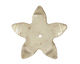 Trinket Foundry Tan & White Small 5 Petal Bottle Cap Flower 22mm