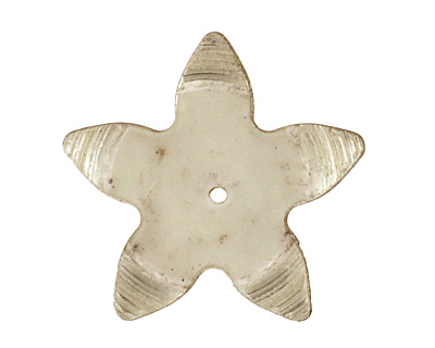Trinket Foundry Tan & White Small 5 Petal Bottle Cap Flower 22mm