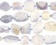 Blue Lace Agate Druzy Nugget Graduated 20-40x14-43mm