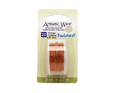 Twisted Artistic Wire Natural 20 gauge, 3 yards