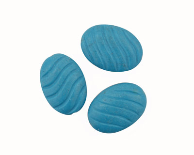 Howlite Turquoise Carved Oval 35x25mm