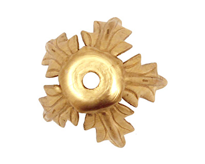 Brass Pointed Leaf Bead Cap 18x17mm