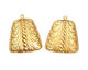 Brass Open Pea Pod Pendant 30x35mm