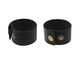 Black Leather Cuff Bracelet 1-1/2"