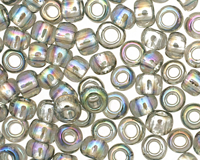 TOHO Transparent Rainbow Black Diamond Round 8/0 Seed Bead