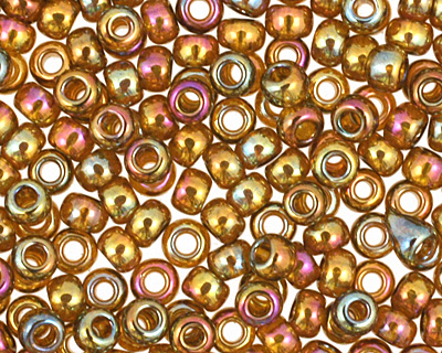 TOHO Gold Lustered Dark Topaz Round 11/0 Seed Bead