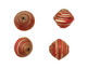 African Paper (red, camo, w/ black) Bicone 20x21-22mm