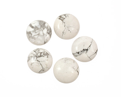 White Howlite Round Cabochon 25mm