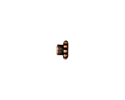 TierraCast Antique Copper (plated) 7mm Beaded Bead Aligner 4mm Peg 4x7mm