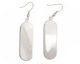 Silver (plated) Oval Bezel Earrings 7x38mm