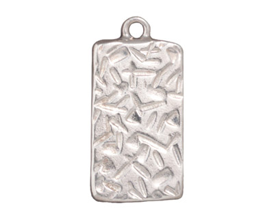 TierraCast Rhodium (plated) Rectangle Frame Drop 15x31mm