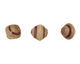 African Paper (beige, w/eggplant) Bicone 20x21-22mm