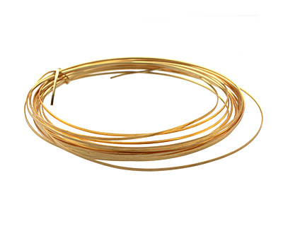 Soft Flex Silver Plated Gold Half Round Craft Wire 18 gauge, 4 yards