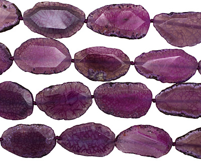 Purple Agate Natural Edge Freeform Faceted Slab 40-58x24-33mm